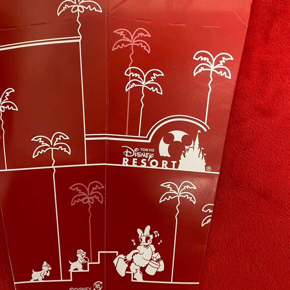 Tokyo Disneyland Limited Edition Souvenir Popcorn Cardboard Box Red White Japan - Picture 3 of 13